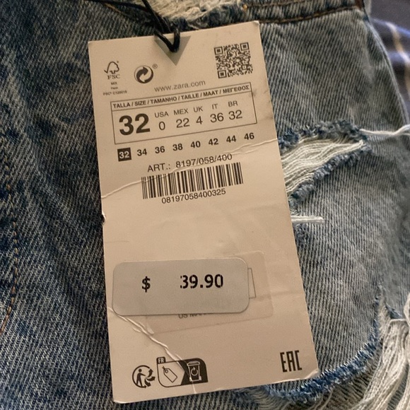 NWT Zara Denim Shorts - Picture 7 of 7